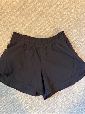 Lululemon Women’s Black Athletic Shorts with Elastic Waistband